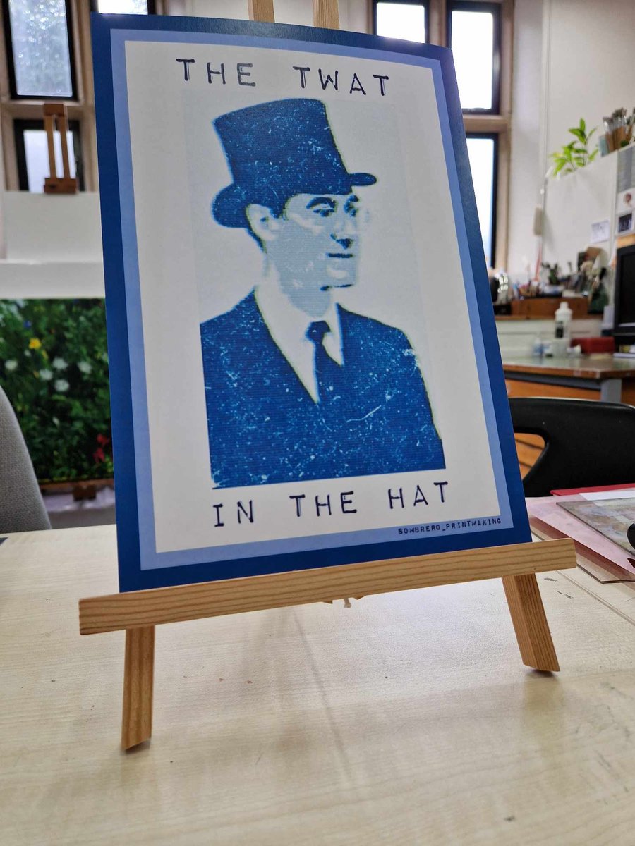 The Twat in The Hat. A4 print with a donation to The Trussell Trust.
