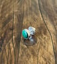 Handmade Sterling Silver & Malachite Pin  - Image 1