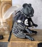 'Lumen', a black porcelain and textile mouse imp. - Image 6