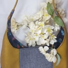 Yorkshire tweed and Faux Leather Shoulder Bag