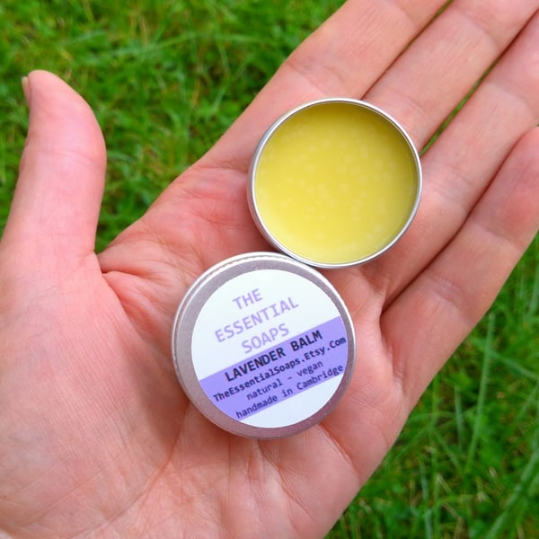 Organic Lavender Lip Balm, Moisturiser, Lip Care, Travel Size, Soothing Balm