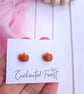 Mini Golden Flake Pumpkin Stud Earrings, Autumn Jewellery, Acessories & Gifts - Image 4