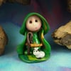 Spring Sale ... Tiny Shepherd Gnome 'Murph' with lamb OOAK Sculpt by Ann Galvin