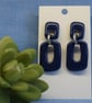 Linked Rectangle Drop Earrings - Image 5