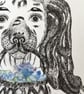 Ink drawing of Staffordshire dog figure - Image 6