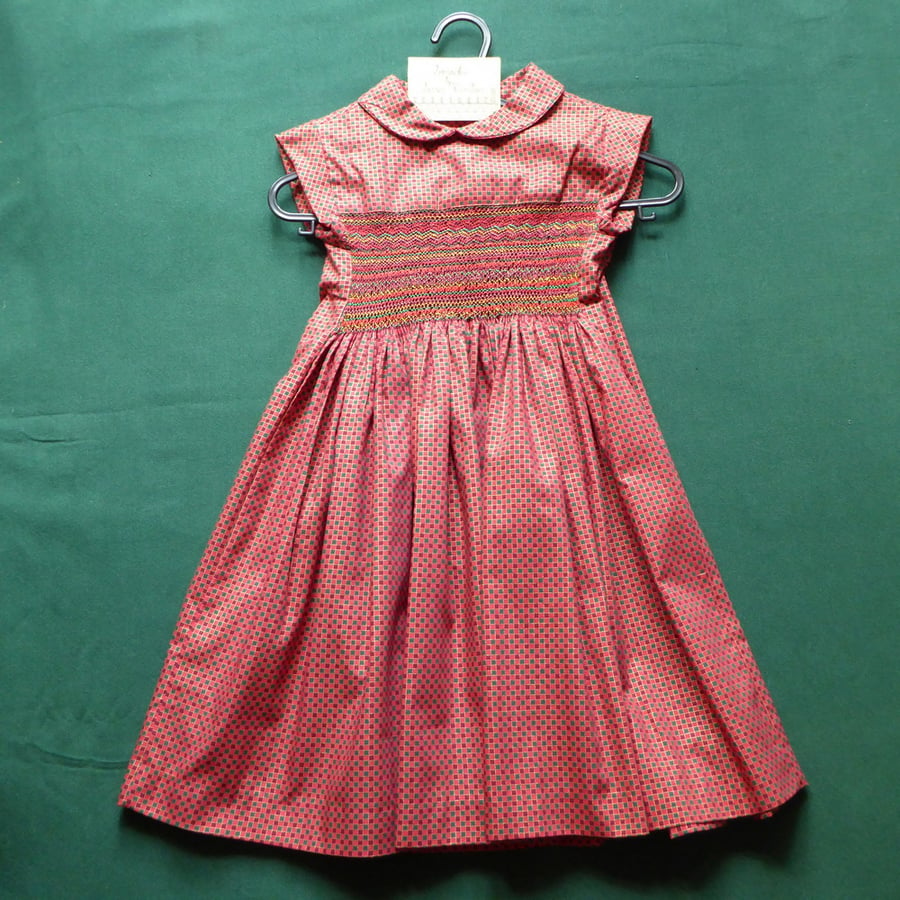 Smocked Dress size 3-4 years