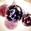 Damson, Deep Purple Handmade Blown Glass Christmas Bauble