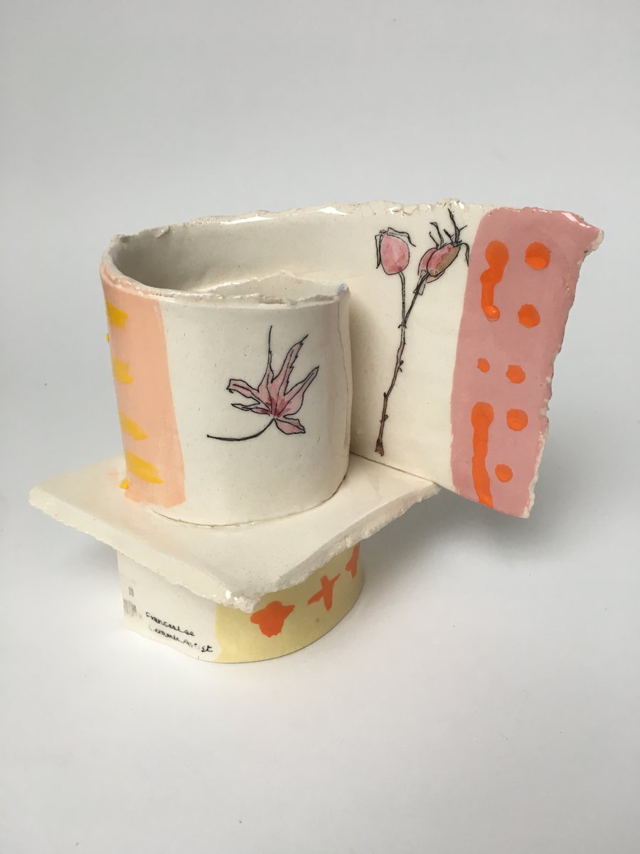 The Mug with Rosehips - Cardboard Ceramics in Autumn