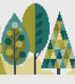 050C - Scandinavian Modern Forest Trees Series - Spring - Cross Stitch Pattern - Image 3