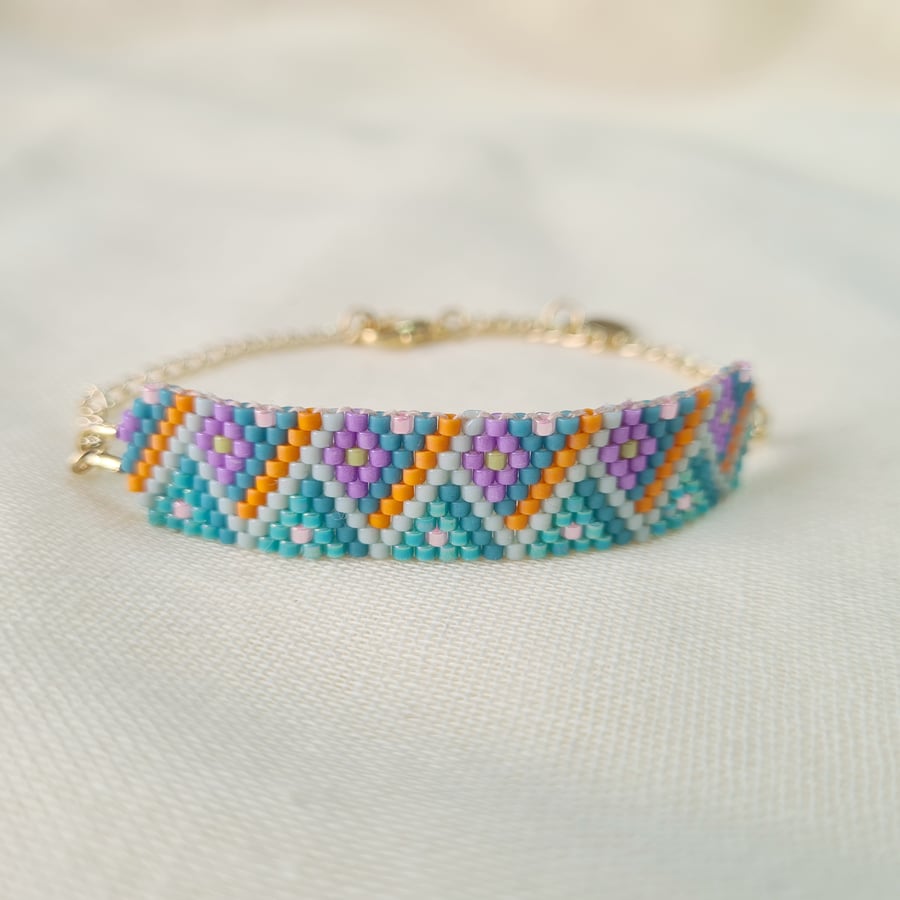 Beaded Miyuki Chain Bracelet