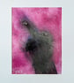 'The Finger' Expressionist Original Acrylic Painting on Paper   