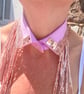 Upcycled Rose Gold and Pink Statement Collar - The Neckcessory Removable Collar - Image 5