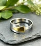 Arrow Ring, silver and gold ring, contemporary ring, simple modern ring, arrows, - Image 9