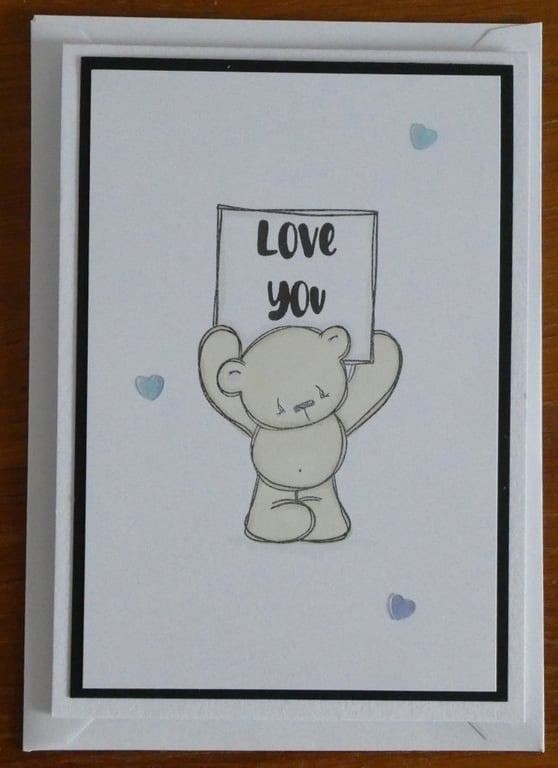 Bear With Love You Sign Card