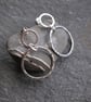 Argentium silver Hoop Earrings, silver hoop stud, Eco-friendly holiday jewellery - Image 2