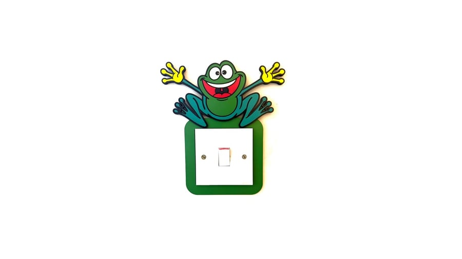 Frog Light Switch Frame – Fun Kids Room Decor  UK Standard fitting