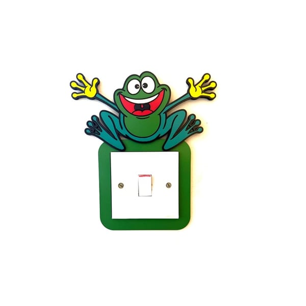 Frog Light Switch Frame – Fun Kids Room Decor  UK Standard fitting