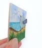 Handmade Seagull Sea Glass and Watercolour Mini Canvas Fridge Magnet - Image 9