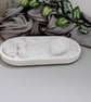 White Autumn Leaf & Pinecone Set with Tray - Image 3