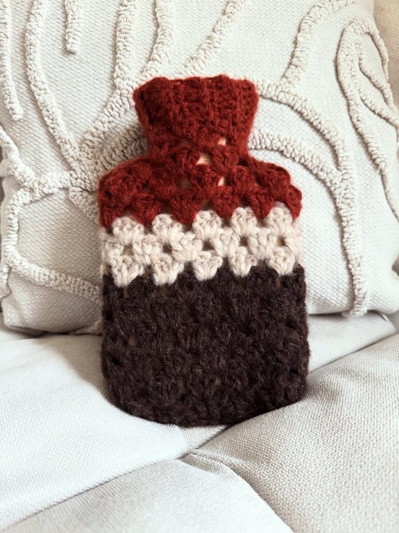 Rustic Retreat Crochet Hot Water Bottle