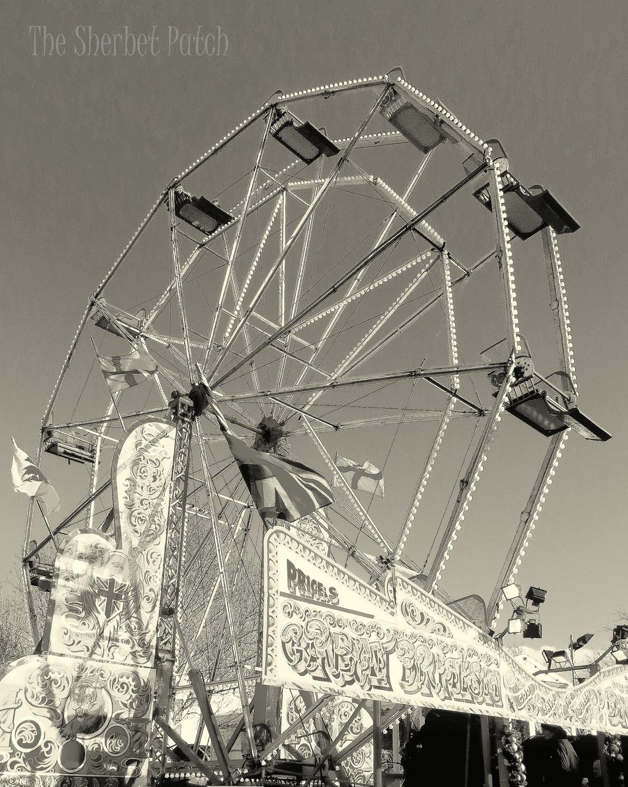 The big wheel.  A card featuring an original photograph.  Blank inside.