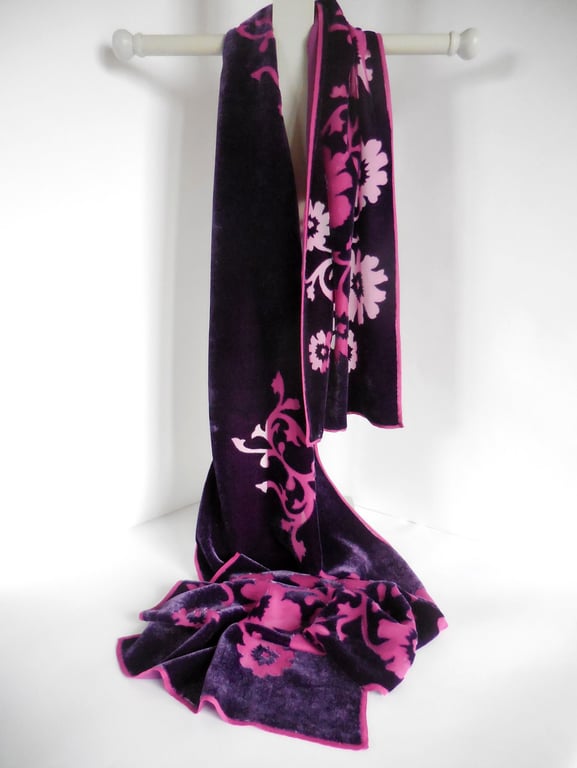 LIMITED EDITION SILK VISCOSE DEVORE VELVET SCARF
