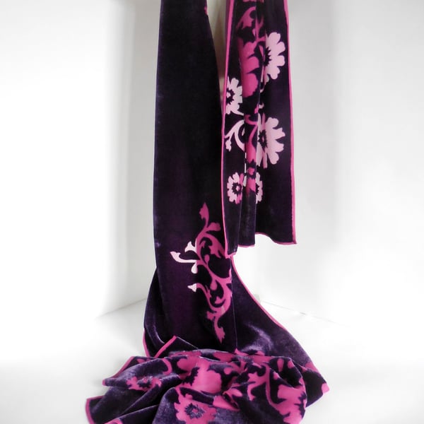 LIMITED EDITION SILK VISCOSE DEVORE VELVET SCARF