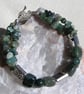 Green Moss Agate Gemstone Beaded Bracelet "Meadow Moss" - Image 3