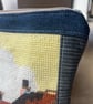 Vintage Godshill tapestry large soft pouch with reclaimed floral lining - Image 7