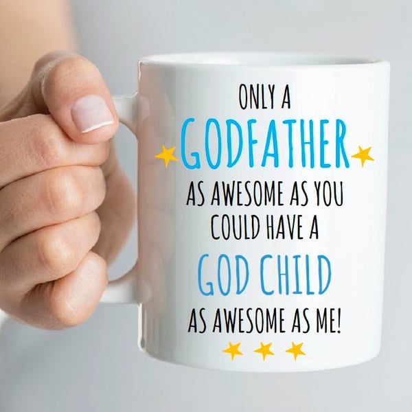 Awesome Godfather mug, godparent gift, birthday gift for godfather, godfather fa