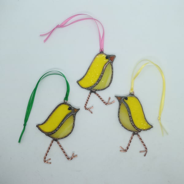 Stained Glass Yellow Chick Suncatcher Hanging Decoration going Cheap!