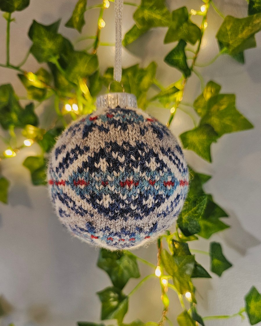 Fair Isle Christmas Bauble
