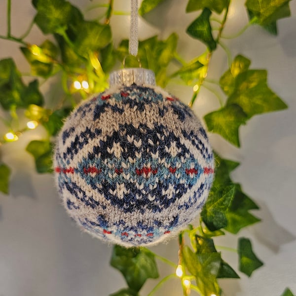 Fair Isle Christmas Bauble
