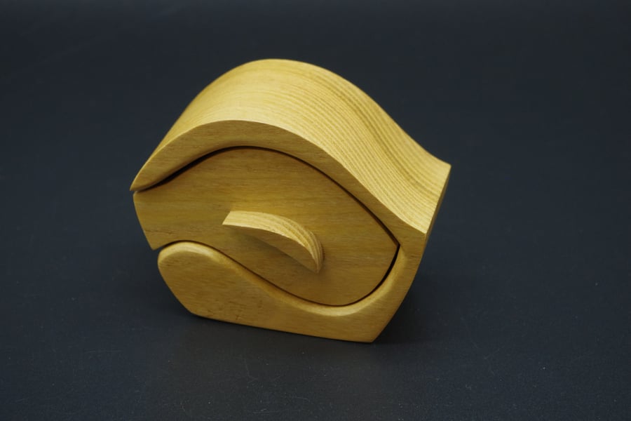 Handmade Wooden Trinket, Jewel Box. With Secret Drawer.