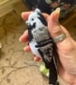 Pied Wagtail  bird hand knit tree decoration  - Image 3