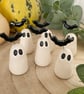 Tiny Ceramic Ghost with Bat - Image 3