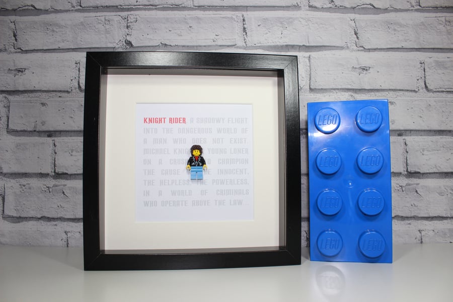 KNIGHT RIDER - FRAMED CUSTOM LEGO MINIFIGURE - THE HOFF - AWESOME