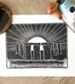 Stonehenge Solstice Linoprint: Hand-Burnished Art Print