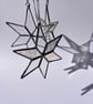 Unique Patchwork stained glass star decoration in clear - Image 5