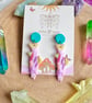 Handmade Colourful Fish Polymer Clay Earrings