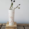 Red Berries Ceramic Cylinder Vase