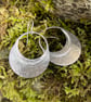 Large sterling silver round Megaluna earrings oxidised or bright finish - Image 10