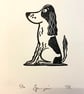 Springer Spaniel A5 Linocut Print - Image 4