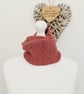 Dark Pink Crochet Cowl Scarf - Summer Seconds