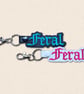 Feral Keyring - Funny Embroidered Faux Leather Bag Charm