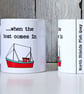 Fishy on a Dishy Ceramic Mug, - Home decor, tableware, Interior design, coffee c - Image 3