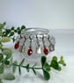 Stitch markers for knitting and crochet,  6 recycled and vintage bead notions - Image 3
