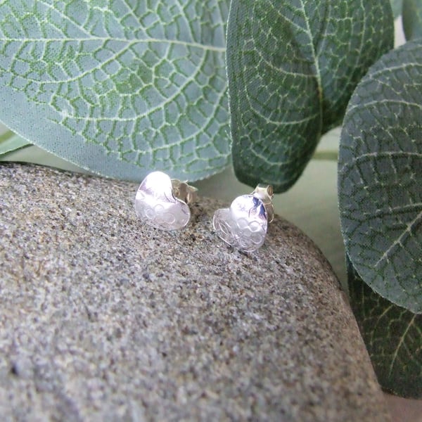 •LIL' BONES• recycled silver stud earrings