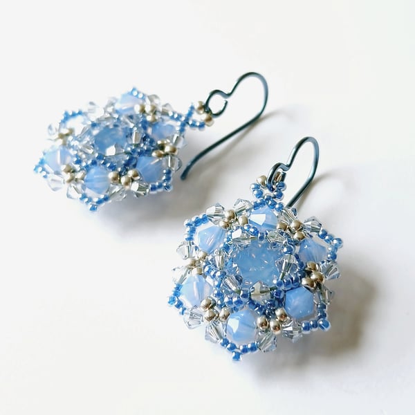 Cornflower Blue Flower Earrings