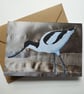 Avocet Embroidered Portrait Greetings Card - Image 1
